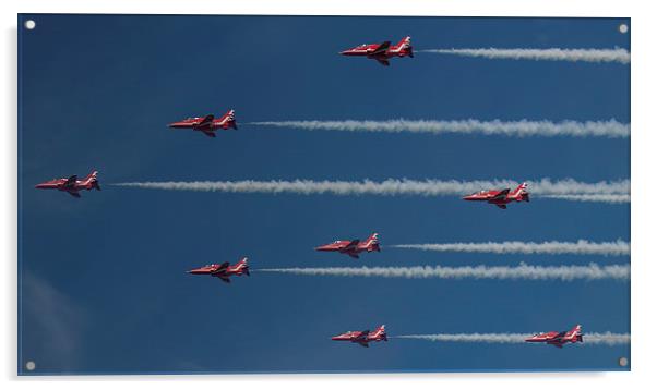  Red Arrows Passing By Acrylic by Nigel Jones