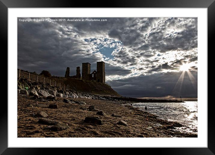  Reculver Towers Framed Mounted Print by David Portwain