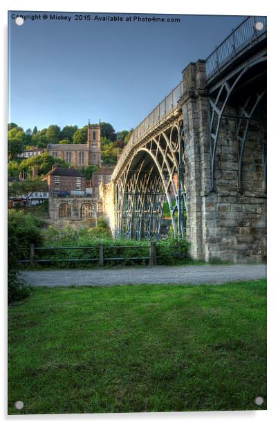 Ironbridge And St Luke's Church Acrylic by rawshutterbug 