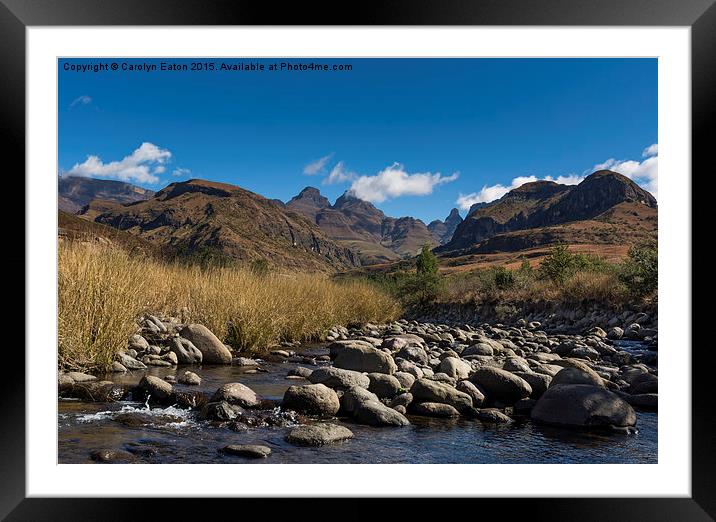  Cathedral Peak, Drakensbergs, South Africa Framed Mounted Print by Carolyn Eaton