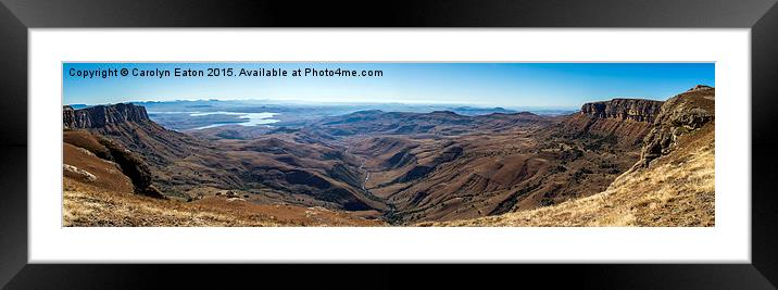  View from the Drakensbergs, South Africa Framed Mounted Print by Carolyn Eaton