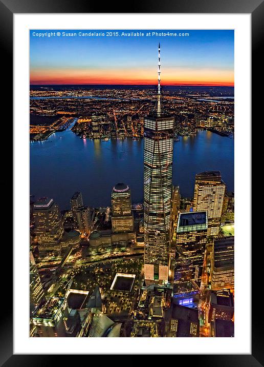 World Trade Center WTC From High Above Framed Mounted Print by Susan Candelario