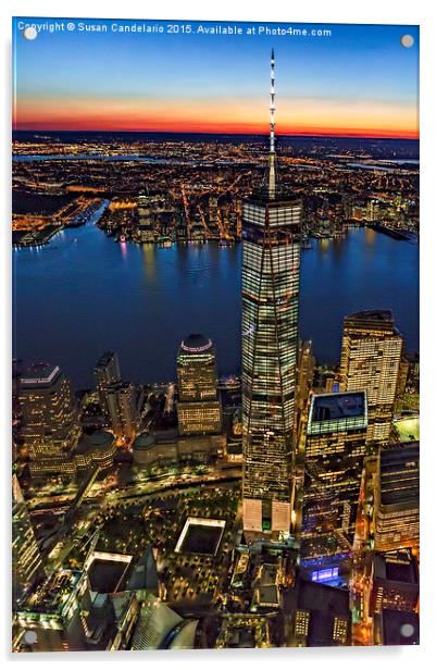 World Trade Center WTC From High Above Acrylic by Susan Candelario