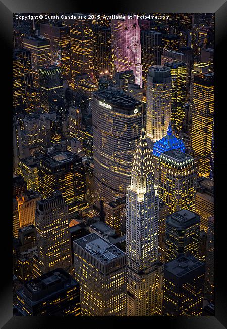 Chrysler Building Aerial View Framed Print by Susan Candelario
