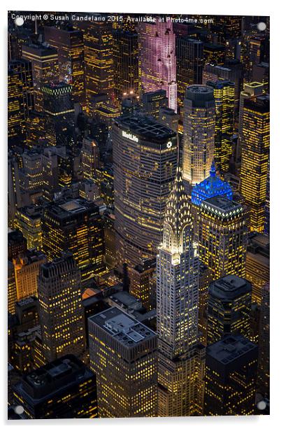 Chrysler Building Aerial View Acrylic by Susan Candelario