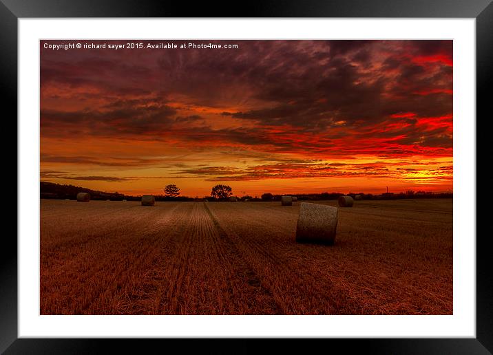  Field of Fire Framed Mounted Print by richard sayer