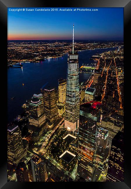World Trade Center And 911 Reflecting Pools Framed Print by Susan Candelario