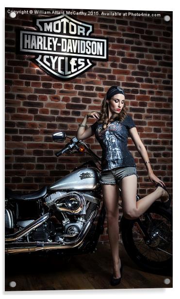 Harley Girl  Acrylic by William AttardMcCarthy