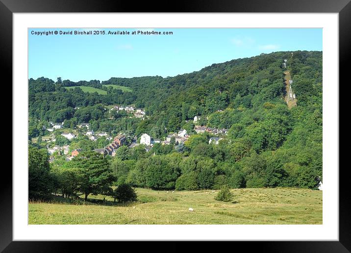  Matlock Bath and Heights of Abraham from Starkhol Framed Mounted Print by David Birchall
