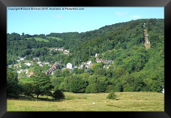  Matlock Bath and Heights of Abraham from Starkhol Framed Print by David Birchall