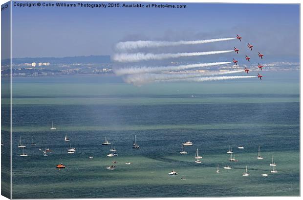  Red Arrows Eastbourne 1 Canvas Print by Colin Williams Photography