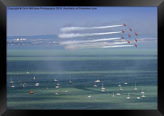  Red Arrows Eastbourne 1 Framed Print by Colin Williams Photography