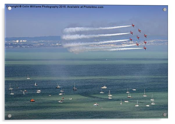  Red Arrows Eastbourne 1 Acrylic by Colin Williams Photography
