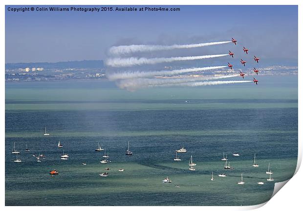  Red Arrows Eastbourne 1 Print by Colin Williams Photography