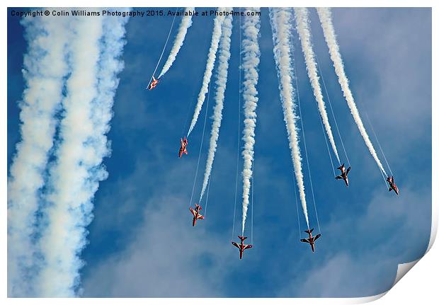    Red Arrows Eastbourne 3 Print by Colin Williams Photography