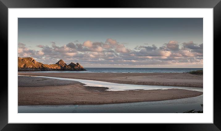  Three Cliffs Bay Swansea Framed Mounted Print by Leighton Collins