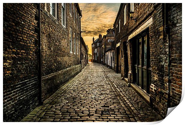  Old Cobble Street Print by Chris Lewis