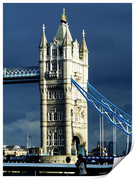 Tower Bridge in January Print by val butcher