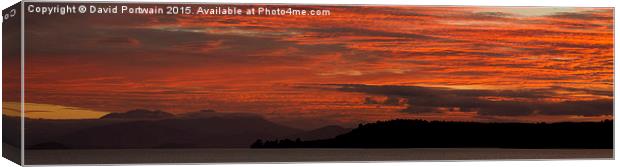  Taupo sunset Canvas Print by David Portwain
