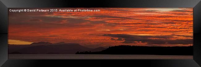  Taupo sunset Framed Print by David Portwain