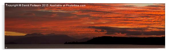  Taupo sunset Acrylic by David Portwain