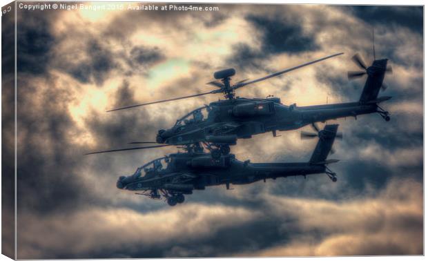  AH-64 Apaches Canvas Print by Nigel Bangert