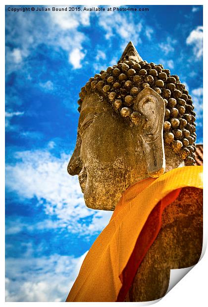  Buddha of Ayutthaya, Thailand Print by Julian Bound
