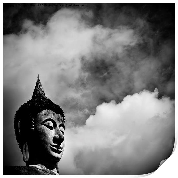 Buddha of Ayutthaya, Thailand Print by Julian Bound