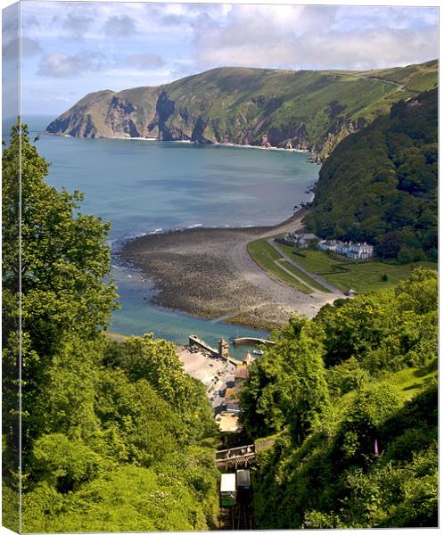From Lynton to Lynmouth Canvas Print by Mike Gorton