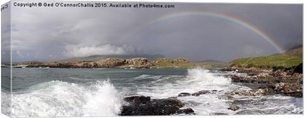  Waves and Rainbows Canvas Print by Ged O'ConnorChalli