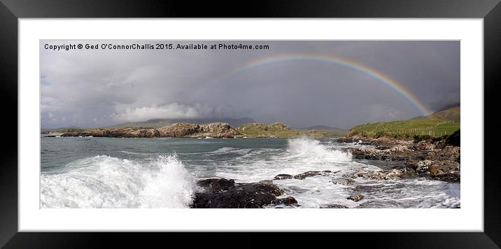  Waves and Rainbows Framed Mounted Print by Ged O'ConnorChalli
