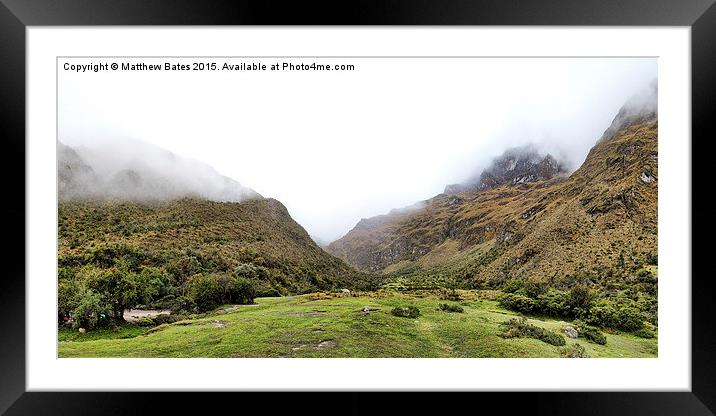 Andean mountain mist Framed Mounted Print by Matthew Bates