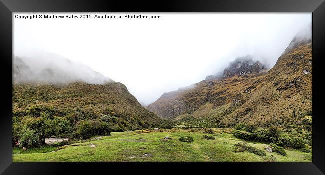 Andean mountain mist Framed Print by Matthew Bates