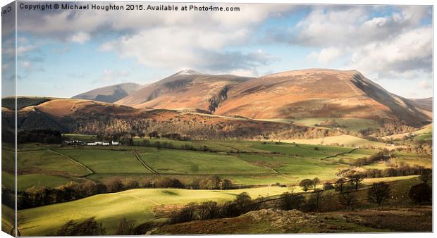  Lonscale Fell & Skiddaw Little Man Canvas Print by Michael Houghton