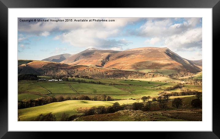  Lonscale Fell & Skiddaw Little Man Framed Mounted Print by Michael Houghton
