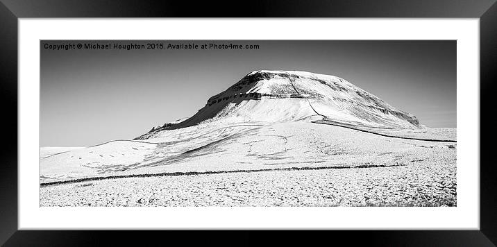 Pen Y Ghent in the snow  Framed Mounted Print by Michael Houghton