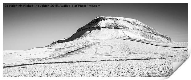 Pen Y Ghent in the snow  Print by Michael Houghton