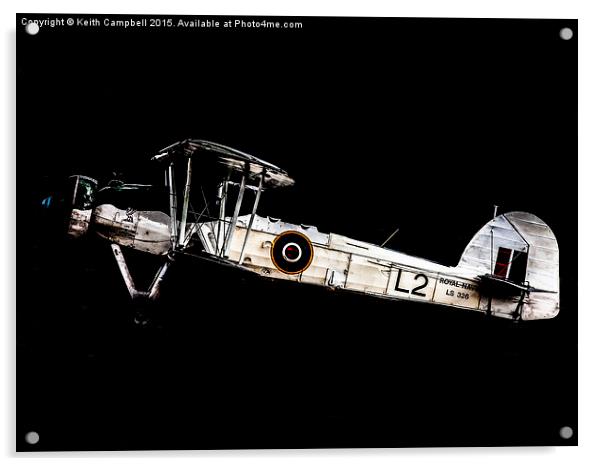 Fairey Swordfish LS326 - colour version Acrylic by Keith Campbell