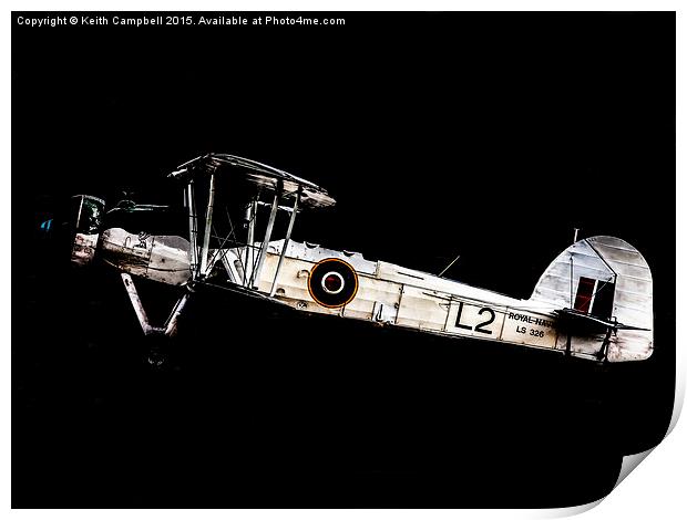 Fairey Swordfish LS326 - colour version Print by Keith Campbell