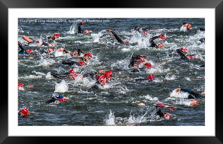 Nottingham Triathlon 2015 Framed Mounted Print by colin chalkley