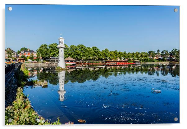 Roath Park Lake 4 Acrylic by Steve Purnell