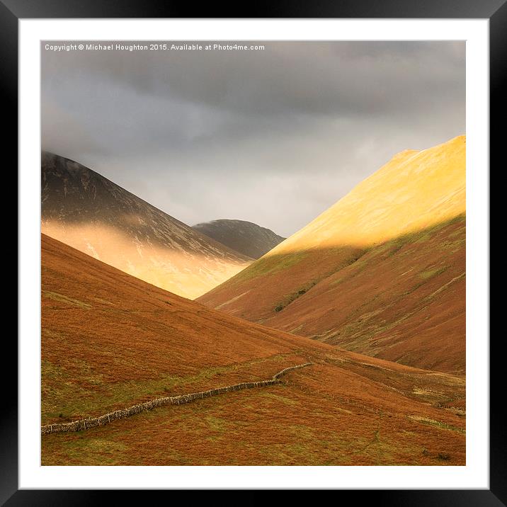  Last light on Knott Rigg Framed Mounted Print by Michael Houghton