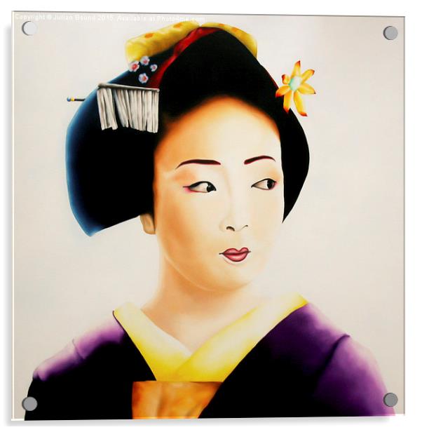 Japanese Geisha oil painting Acrylic by Julian Bound