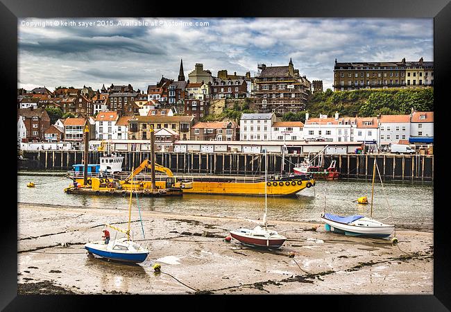 Dredging The Esk Framed Print by keith sayer