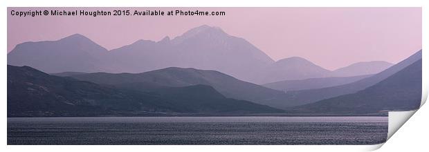  Across the Sound of Raasay Print by Michael Houghton