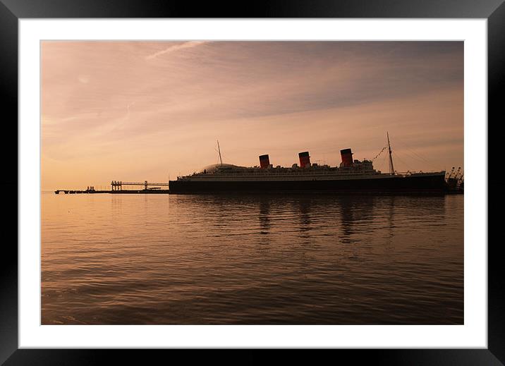 The Queen Mary Framed Mounted Print by Sandra  Rangel