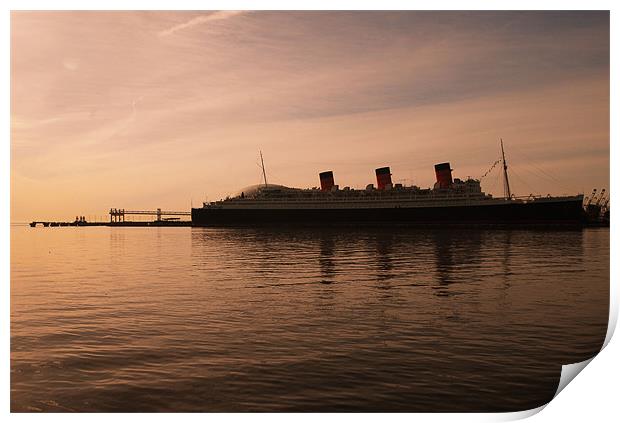 The Queen Mary Print by Sandra  Rangel