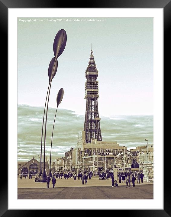Vintage Blackpool Framed Mounted Print by Susan Tinsley