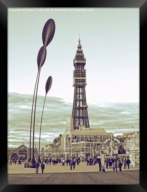 Vintage Blackpool Framed Print by Susan Tinsley