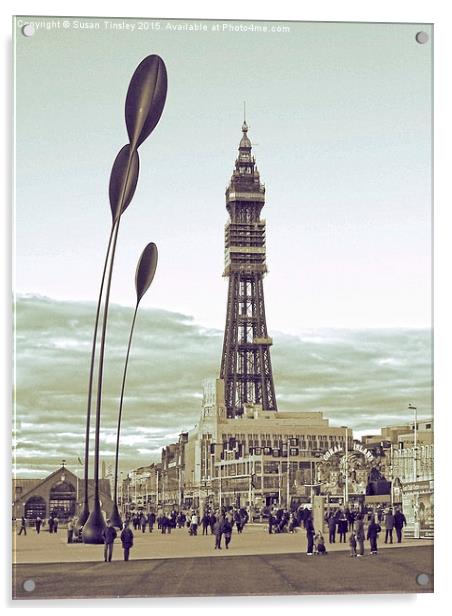 Vintage Blackpool Acrylic by Susan Tinsley